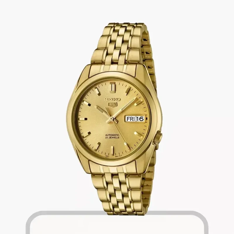 Seiko 5 Men's  Automatic Gold Dial Watch | SNK366K1